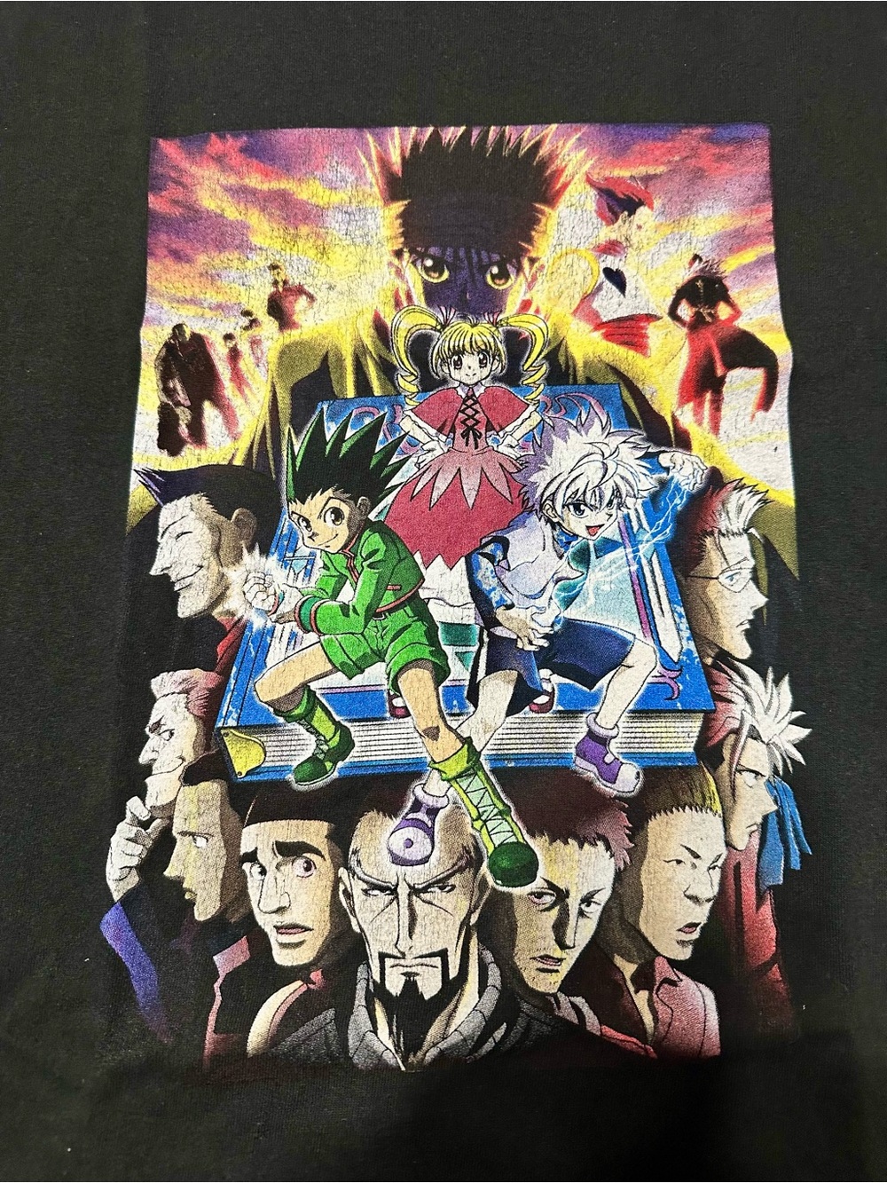 Hunter X Hunter Anime Shirt Mens Large Black Short Sleeve Crew Neck Graphic